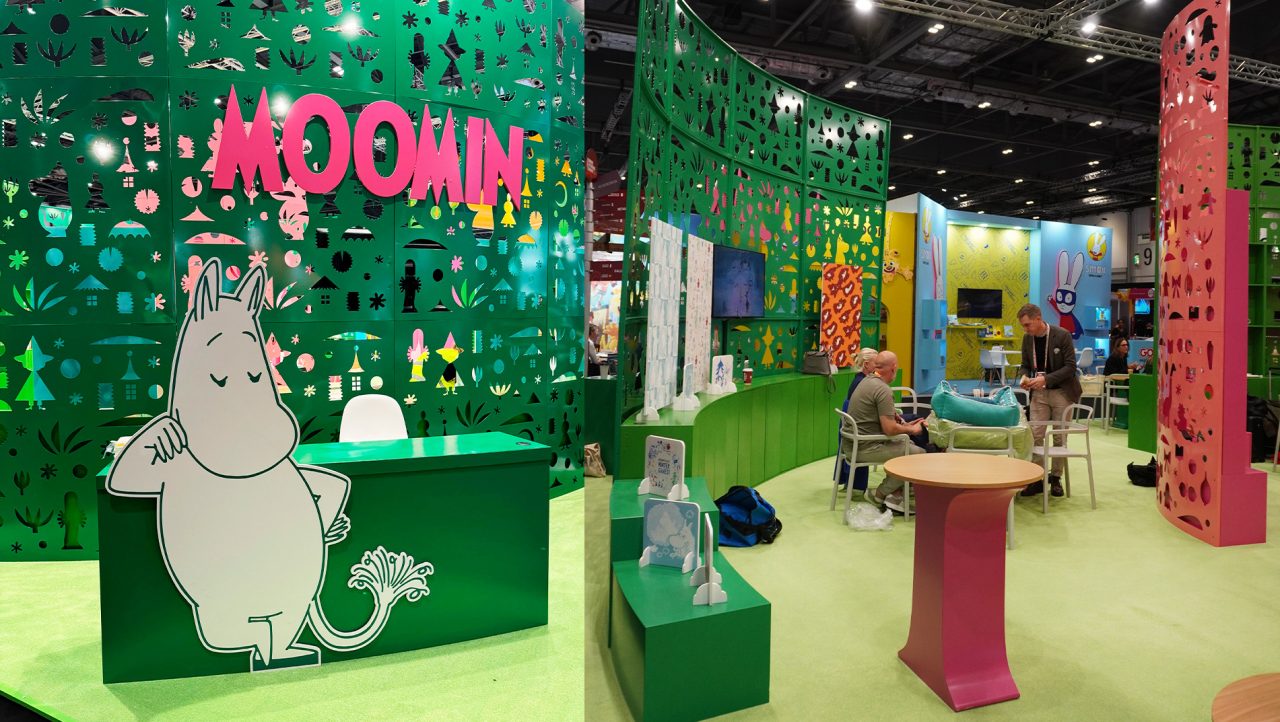 Moomin and Rights & Brands stand at BLE 2024