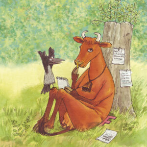 Mamma Moo and Crow, Mamma Mu och Kråkan, tree, nature, friendship