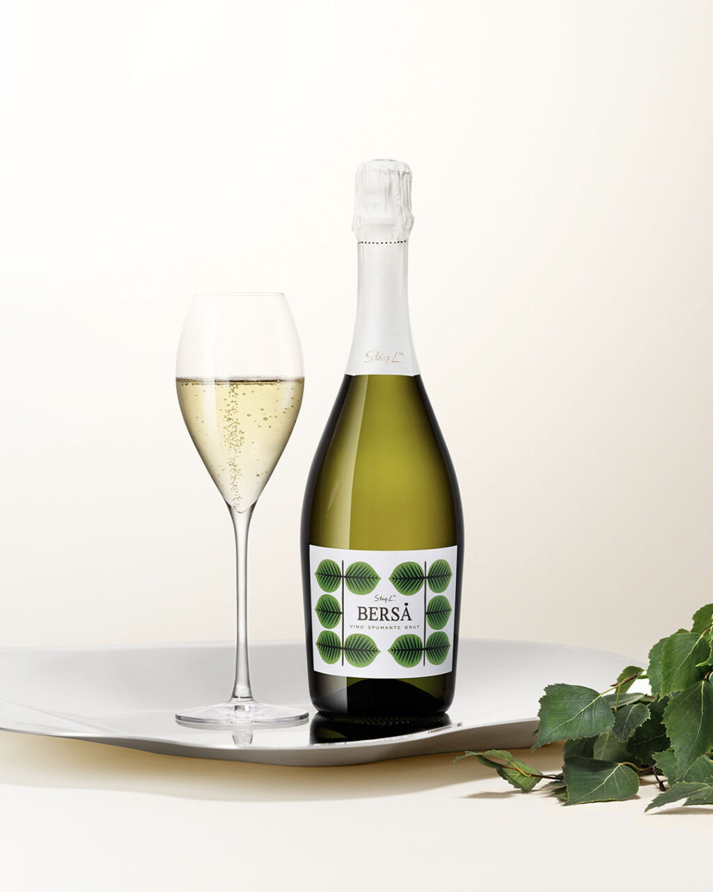 wine bottle and glass