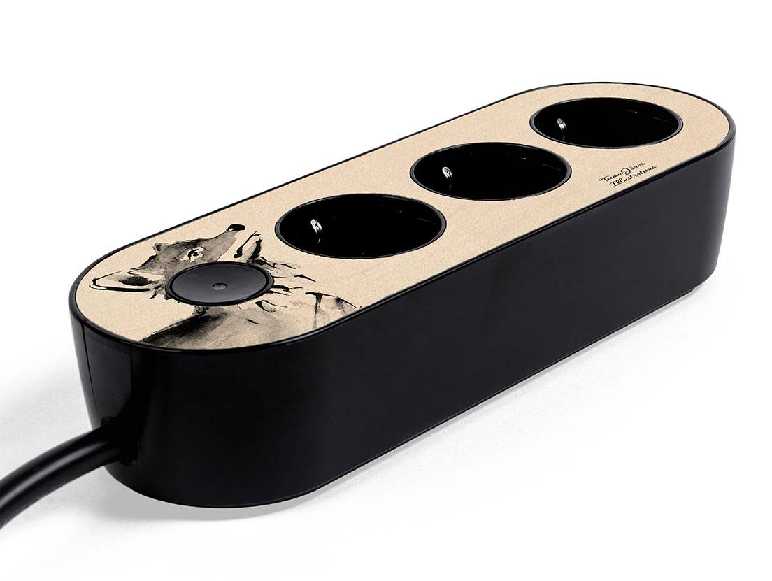 power strip with fox iillustration