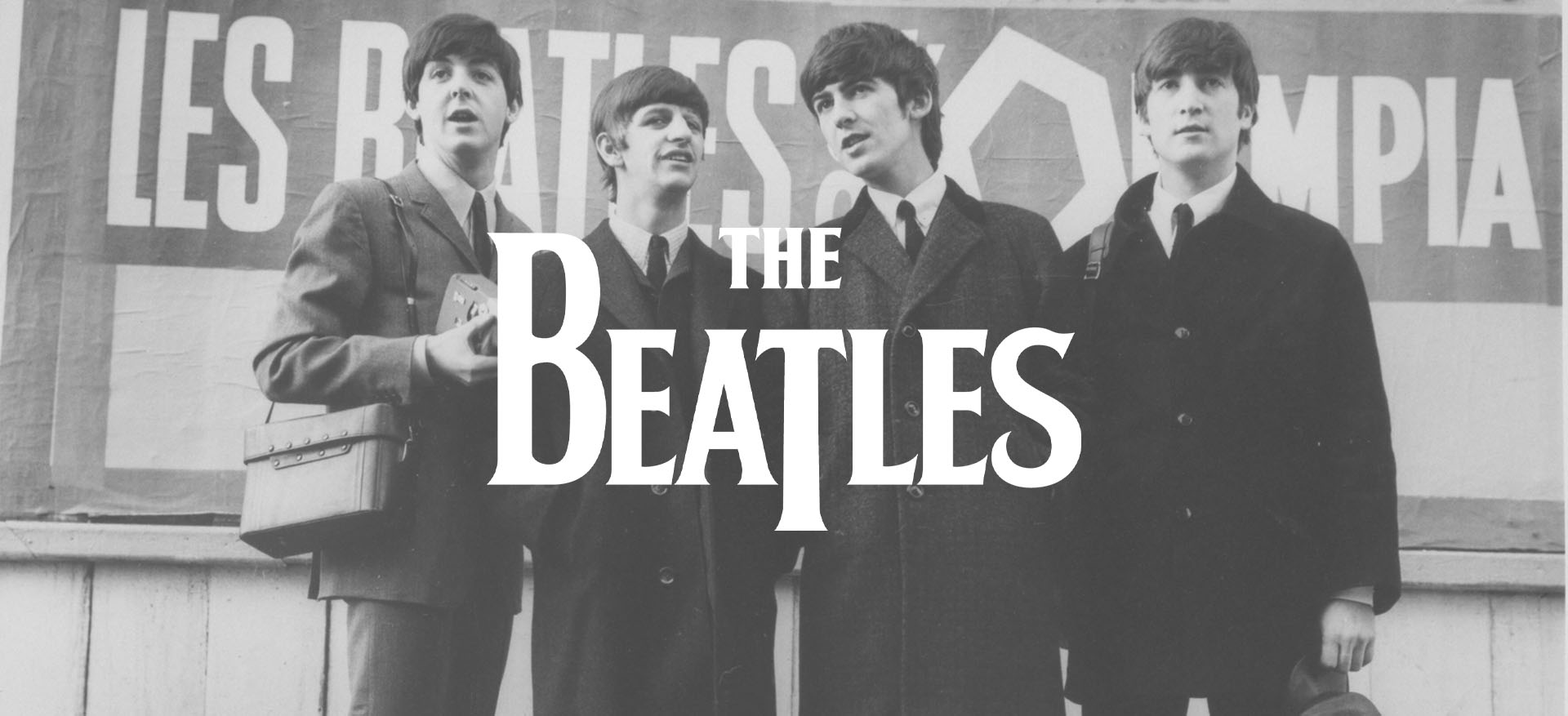 The Beatles, black & white photo