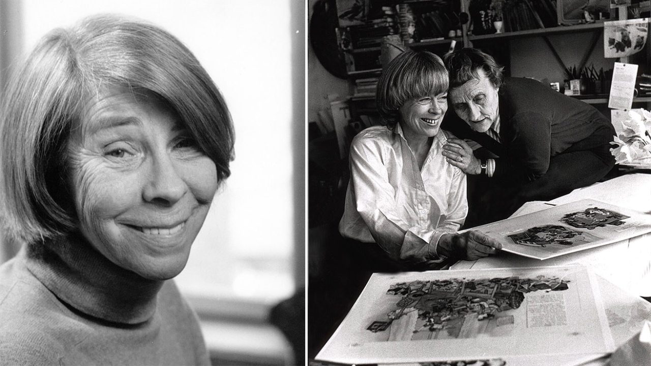 Photo of Tove Jansson and photo of Astrid Lindgren and Ilon Wikland