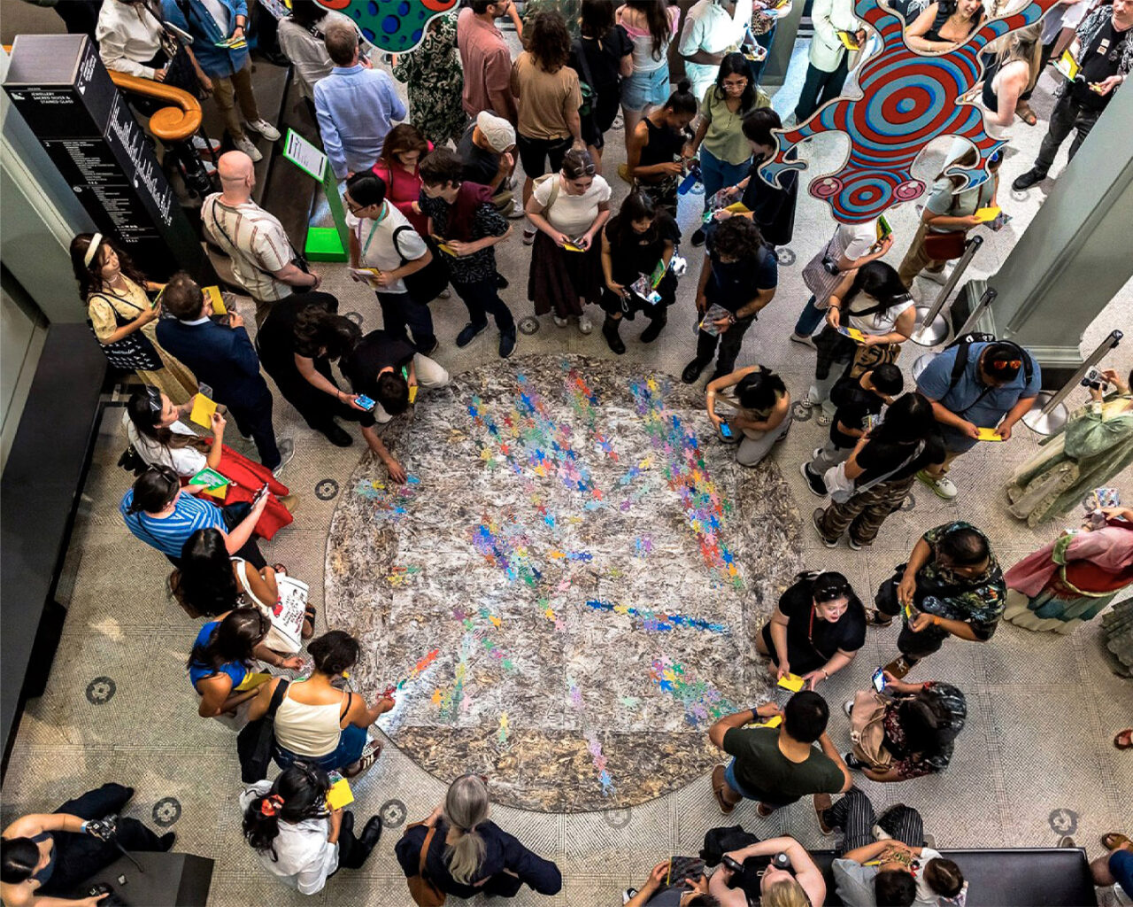 people at exhibition