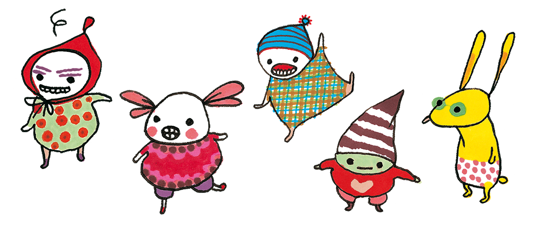 Brokiga illustrations