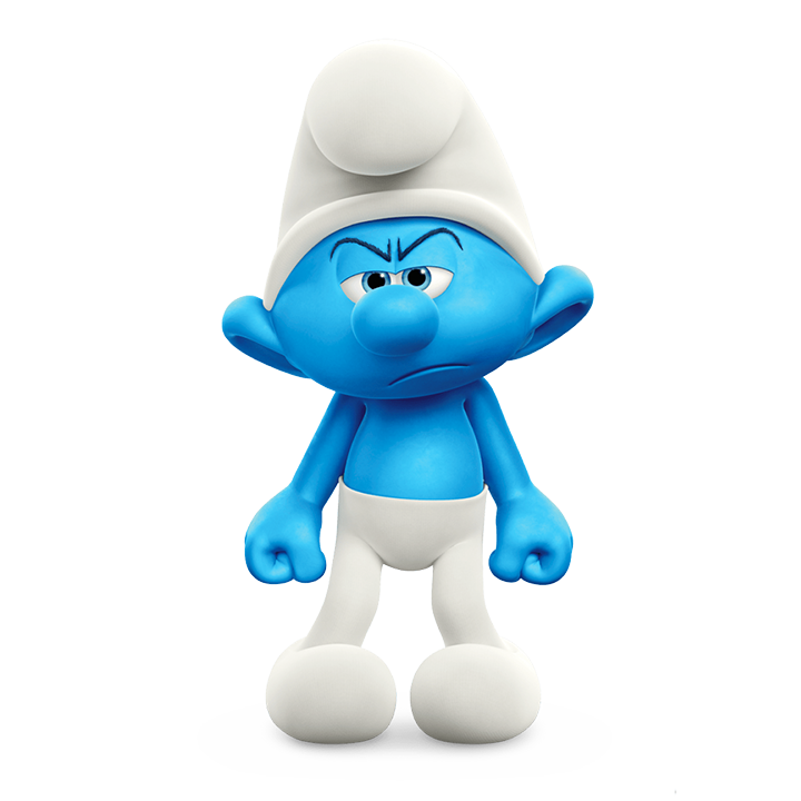 Grouchy Smurf in 3D
